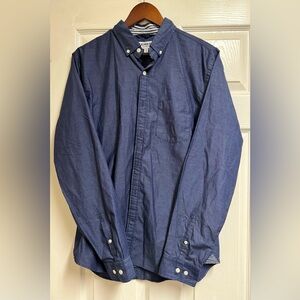 Express Shirt Men’s blue, Long Sleeve Button Down Soft Wash